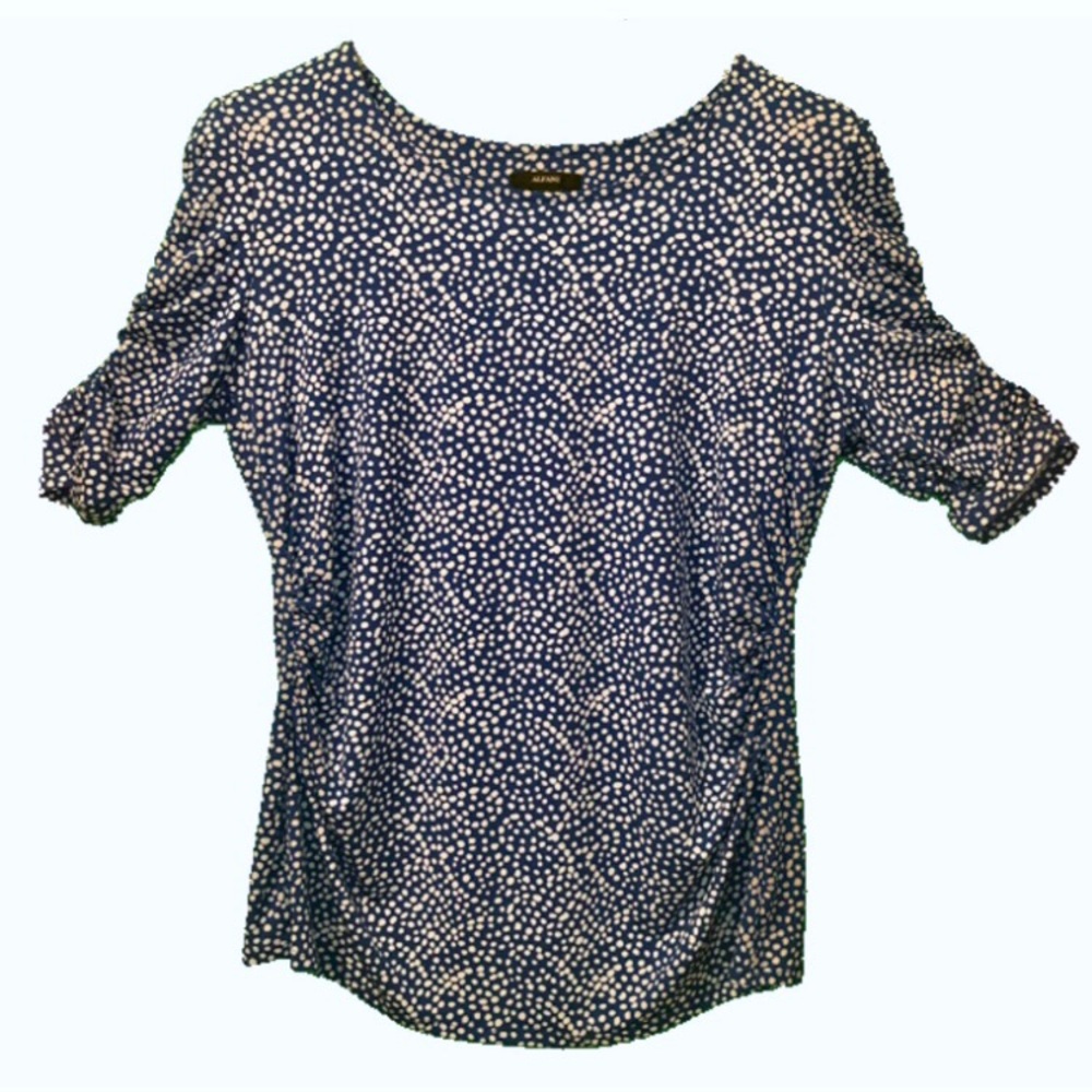 Alfani Speckle Blue Blouse